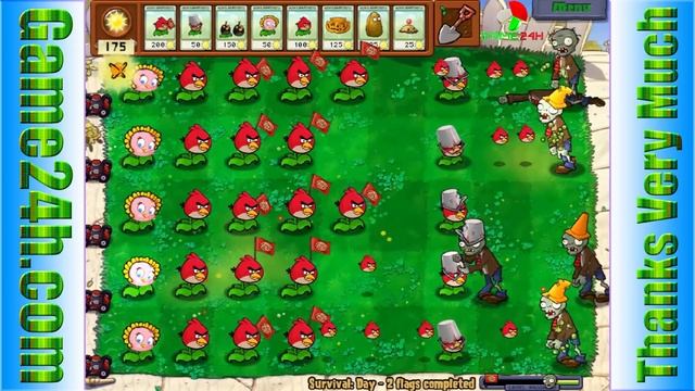 Plants vs Zombies Mod Angry Birds - REPEATER ANGRY BIRDS vs ZOMBOSS FIGHT! смотреть онлайн