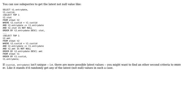 Last Non-NULL Value (3 Solutions!!) смотреть онлайн