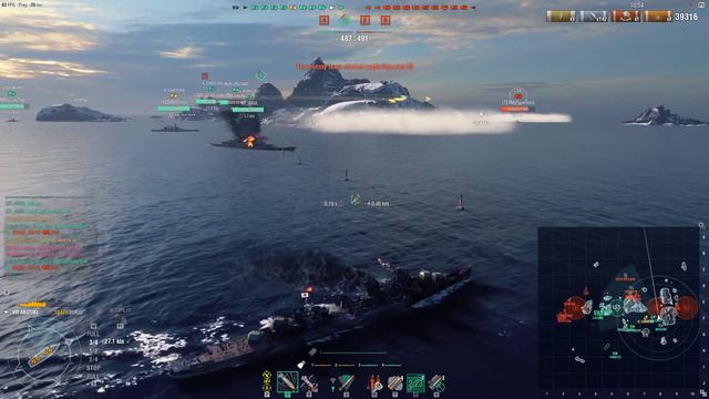 World of Warships: Akizuki - Still strong against T10 MM смотреть онлайн
