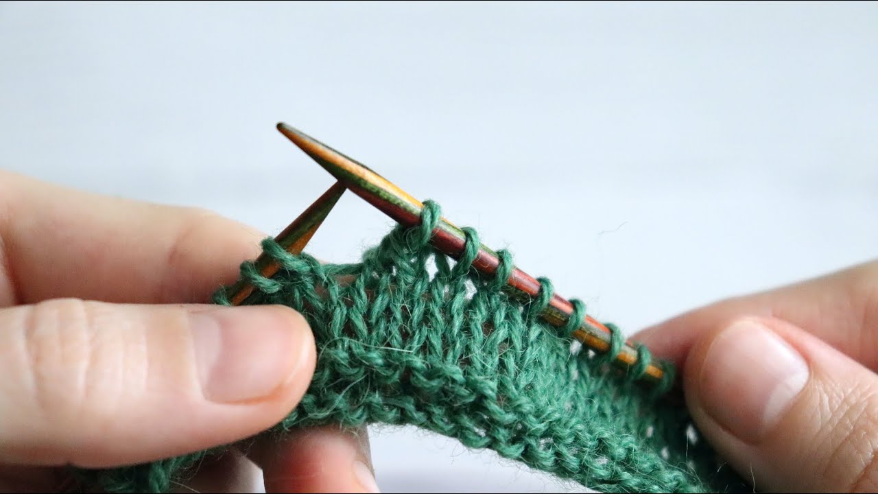 2 петли вместе лицевой с наклоном ВЛЕВО смотреть онлайн