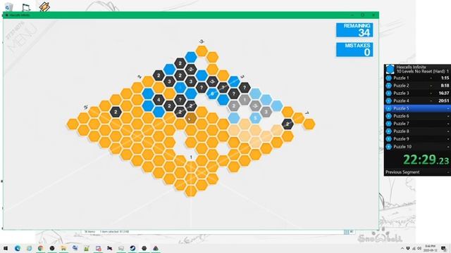 Hexcells Infinite - 10 Levels No Reset (Hard) in 44:36 смотреть онлайн