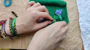 Вышивка на трикотажном полотне | Вышивка на вязаных изделиях | Мои способы вышивки на вязаном