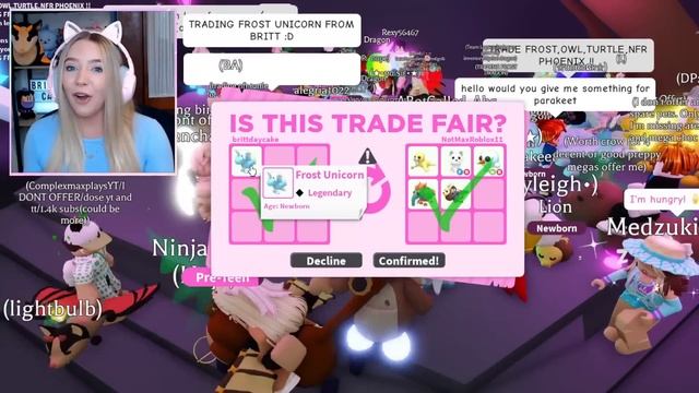 TRADING *NEW* FROST UNICORNS in Adopt Me! смотреть онлайн