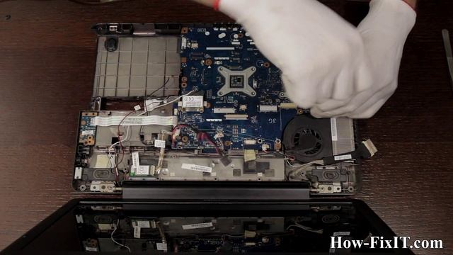 How to disassemble and clean laptop Toshiba Satellite L500, L505 смотреть онлайн