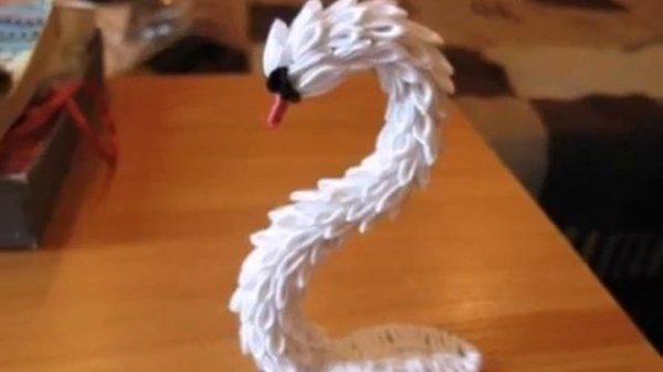 Master klass Lebed kanzashi Master Class Swan kanzashi