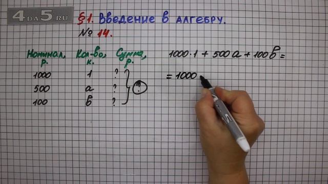 Упражнение № 14 – ГДЗ Алгебра 7 класс – Мерзляк А.Г., Полонский В.Б., Якир М.С. смотреть онлайн