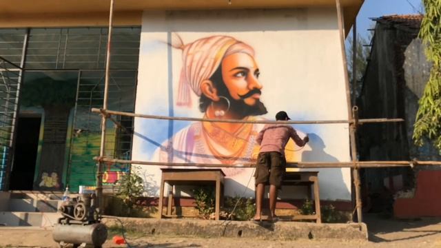 Chhatrapati shivaji Maharaj wall painting 2020 смотреть онлайн