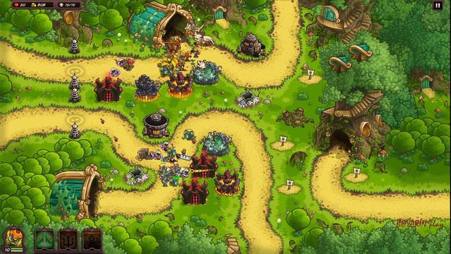 Прохождение Kingdom Rush Vengeance сложность Veteran 13.Застава в Сребролесье Heroic, Iron Challeng смотреть онлайн