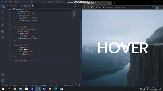 Blur on hover text | Pure html and css смотреть онлайн