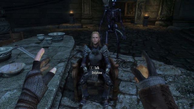 Skyrim: Delphine gets what she deserves for trying to kill Paarthurnax смотреть онлайн