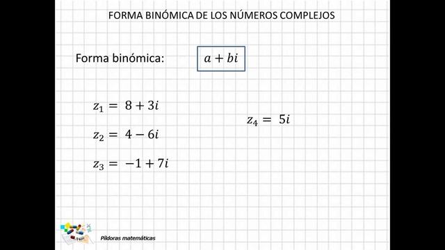 03 Forma binómica de los números complejos смотреть онлайн