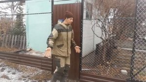 Откатные ворота при уклоне земли.