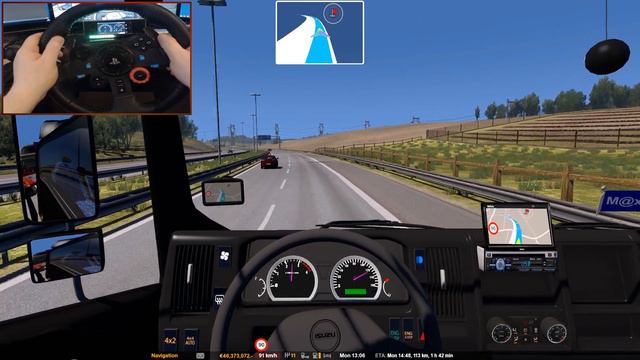 ETS2 1.34 | M62-1675 (70 Ton) | Isuzu NPR 400 | ( G29 + Shifter + Wheel Cam ) смотреть онлайн