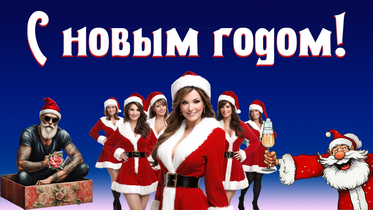 С новым годом Прикольное, красивое, оригинальное Веселое поздравление с Новым Годом! смотреть онлайн
