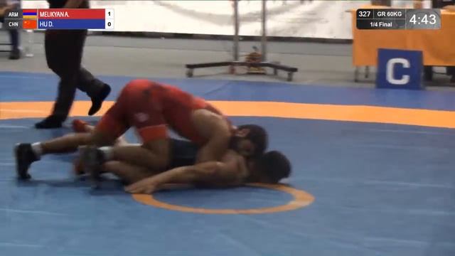 1/4 GR - 60 kg: A. MELIKYAN (ARM) v. D. HU (CHN) смотреть онлайн