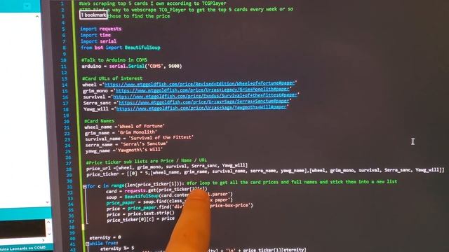 MTG Card Price Checker Using Arduino смотреть онлайн