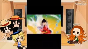 Реакция персонажей ван пис | реакция семьи Луффи 3#