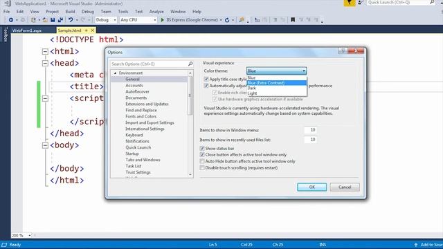 Change Themes in Visual Studio and Visual Studio Code смотреть онлайн