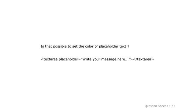 CSS : How to set the color of "placeholder" text? смотреть онлайн