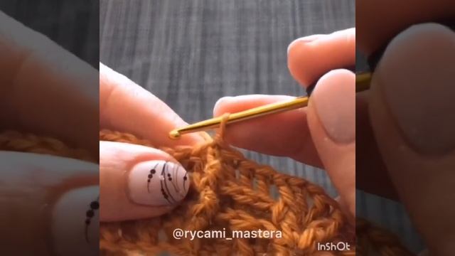 Соединение кругового вязания крючком с сохранением узора. смотреть онлайн