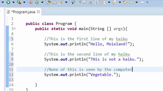Java Whitespace & Comments смотреть онлайн
