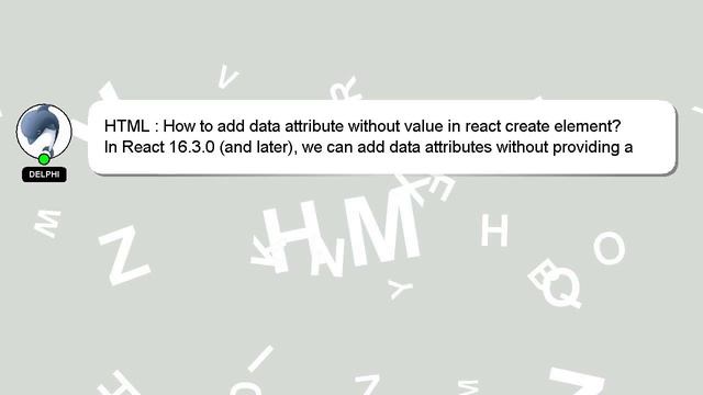 HTML : How to add data attribute without value in react create element? смотреть онлайн