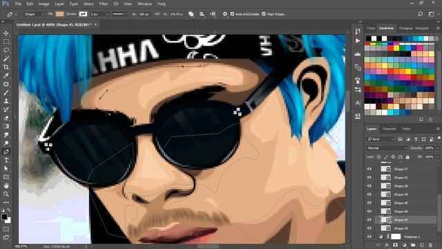 Atta Halilintar - Vector / Vexel Art Photoshop (Time Lapse) смотреть онлайн