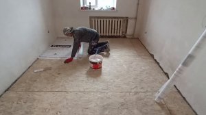 Стяжка на деревянное перекрытие 2-го этажа.
