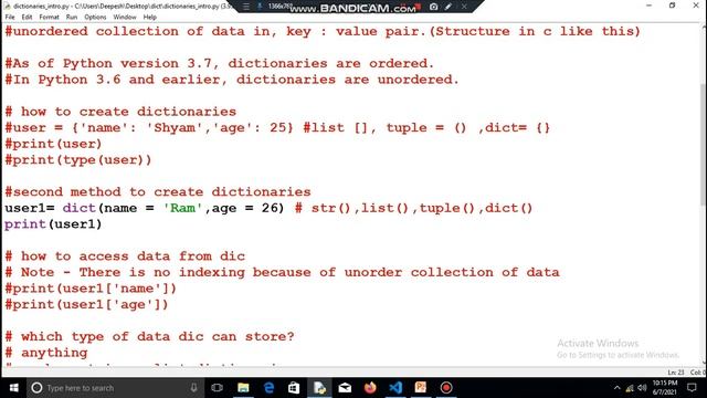 Python Dictionaries Introduction смотреть онлайн