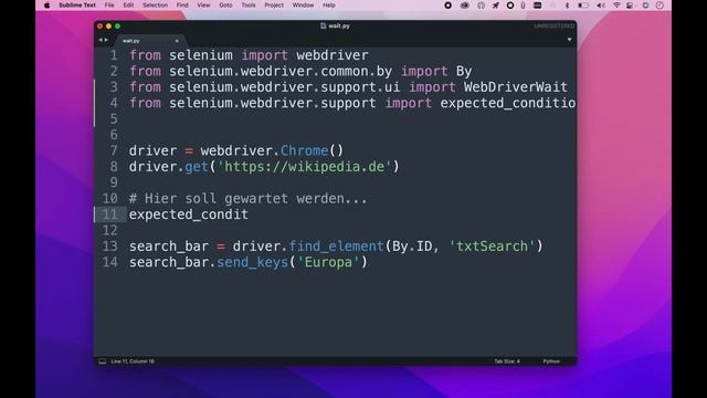 Python Selenium – Warten bis Element sichtbar ist | Automatisierung Tutorial (Deutsch) Anfänger смотреть онлайн