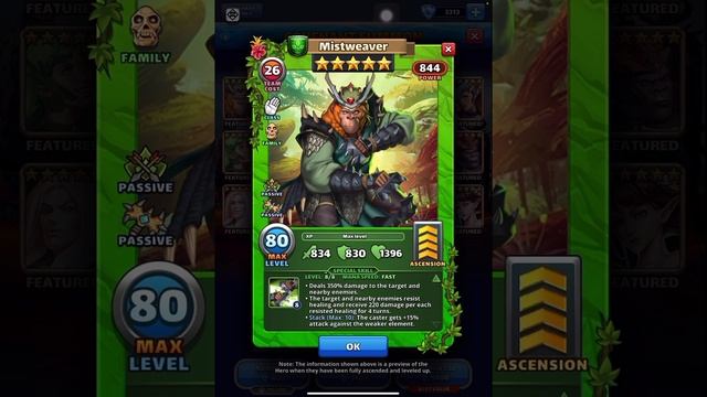 Empires & Puzzles Hero Analysis : ?Mistweaver & ?Bonecrusher