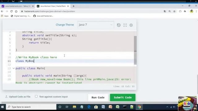 45:Java Abstract Class || Hackerrank java solutions смотреть онлайн