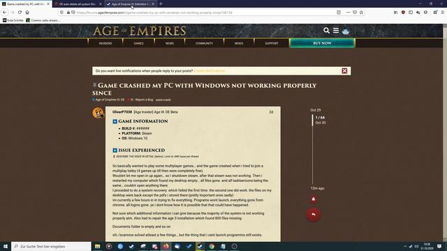 [probably FIXED] Major AOE 3:DE Bug might wipe your PC, Files and Windows смотреть онлайн