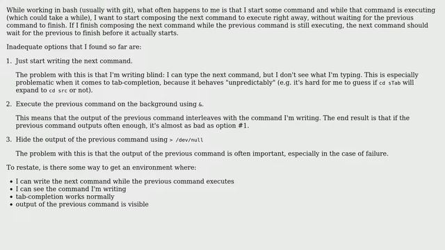 Unix & Linux: How to compose next command while previous is executing? (2 Solutions!!) смотреть онлайн
