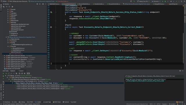 Distributed .NET Core (DShop) - Episode 13 [Integration tests with xUnit, Web API, Mongo, RabbitMQ] смотреть онлайн