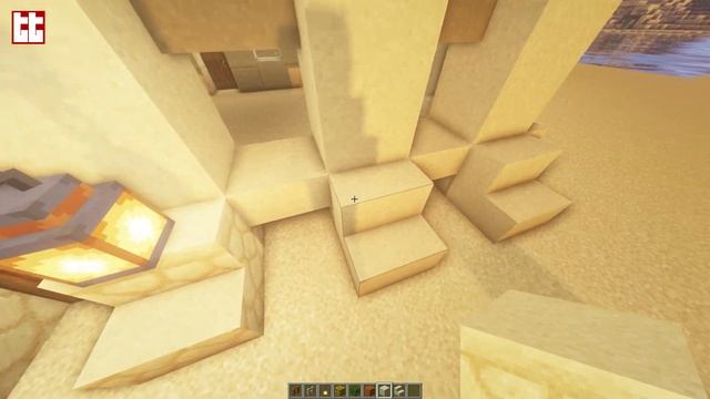 Minecraft tutorial: How to build desert villa | Easy build tutorial смотреть онлайн