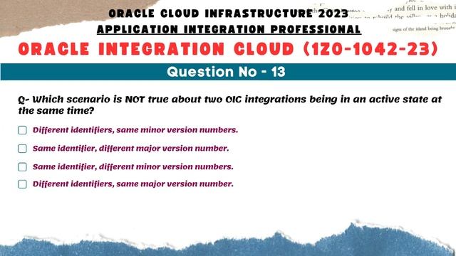 OIC Dump : 11 to 15 | Oracle Integration certification questions | 1Z0-1042 dumps | OIC dump | OIC смотреть онлайн
