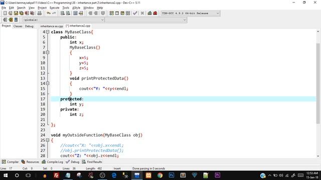 Access Specifiers in Inheritance with Example | Public - Protected - Private | OOPs in C++ смотреть онлайн