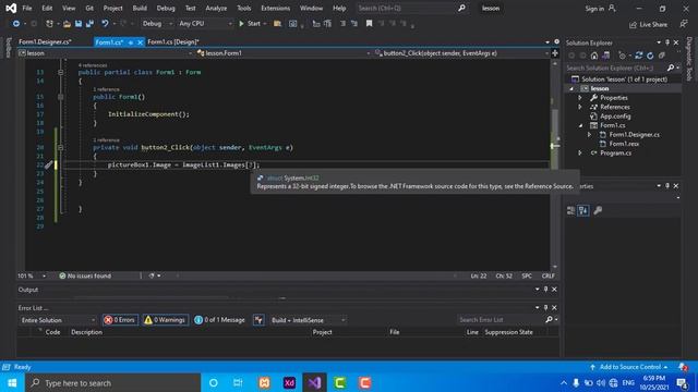 16-C# Form Application (PictureBox,ImageList). смотреть онлайн