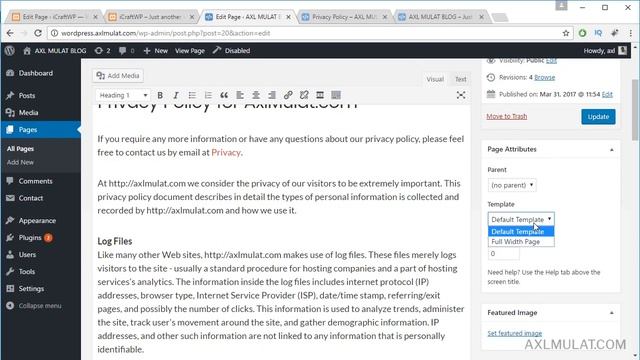 WordPress Tutorial for Beginners - Using Page Attributes - Part 19 смотреть онлайн