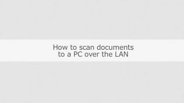 Panasonic Document Scanner "KV-N1058X series" Operating & Setting - Scan to PC (LAN) -
