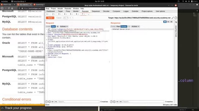 SQL Injection | Dump Table and Columns - 1 | WebApp Security смотреть онлайн