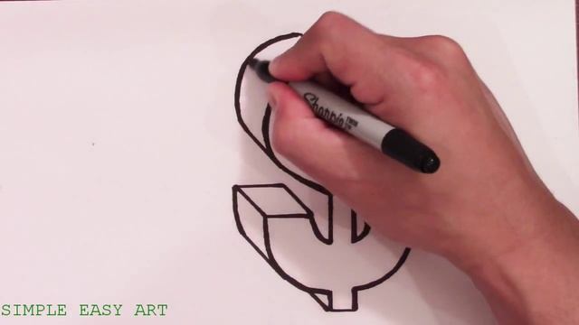 How to Draw a Dollar Sign $ in Black and White смотреть онлайн