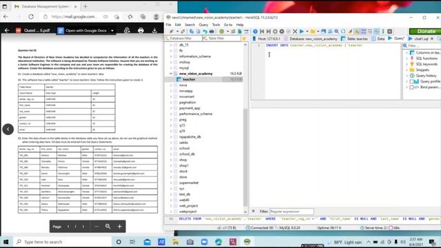 DBMS Question Session Task No 5 | 1st Year | Semester 01 | Java Institute | Navodya Udawatte смотреть онлайн