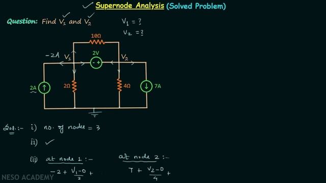 Supernode Analysis (Solved Problem) смотреть онлайн