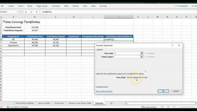 Excel SUMIFS & COUNTIFS for HR Bonus Calculations смотреть онлайн