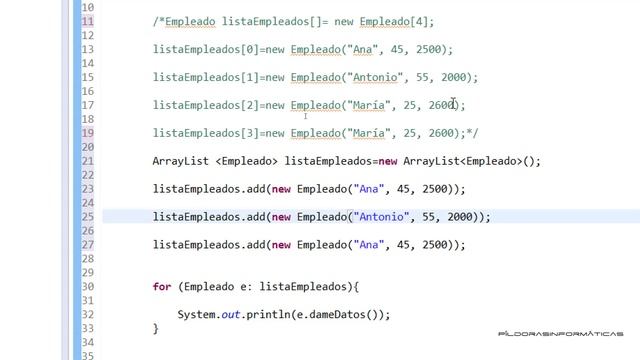 Curso Java. Programación genérica. ArrayList I. Vídeo 161 смотреть онлайн