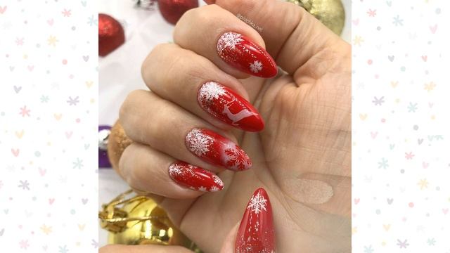 Маникюр со снежинками | Дизайн ногтей со снежинками смотреть онлайн