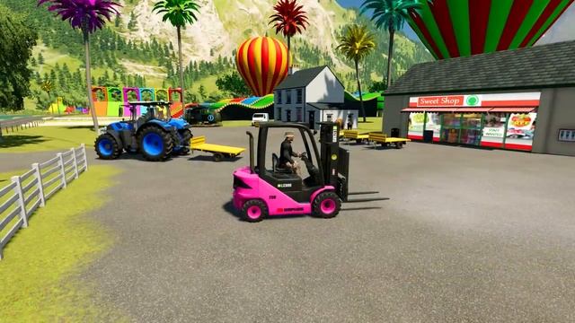 LOAD & TRANSPORT FUEL TANKS & PINEAPPLES with MERCEDES TRUCK & CLAAS TRACTOR - Farming Simulator 22 смотреть онлайн