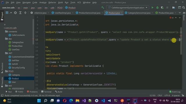 7. Cafe Management System - All other API of Product (Angular, Spring Boot - Java, MySQL Database) смотреть онлайн